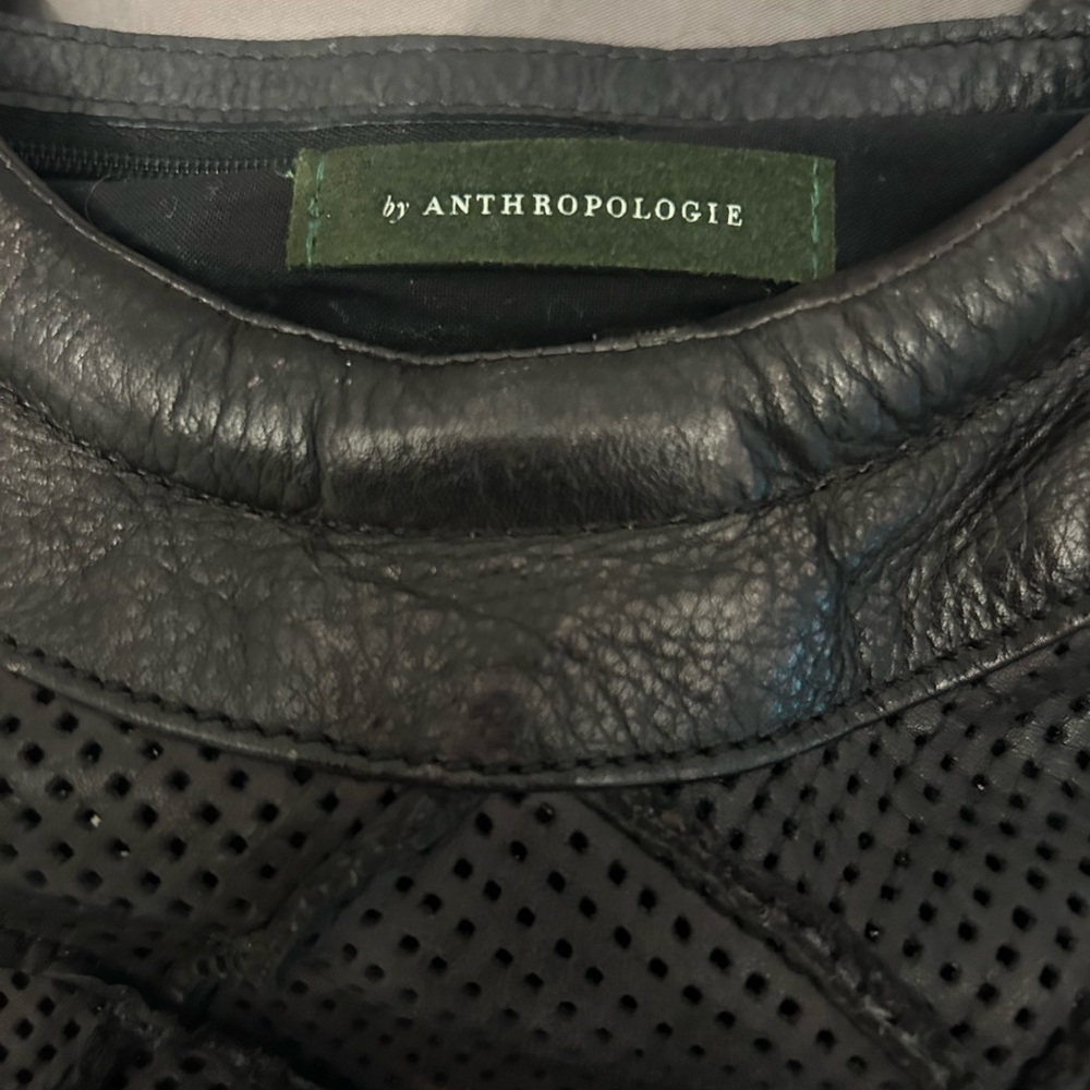 Anthropologie Black Leather Tote - Picture 5 of 5